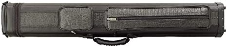 3X5 C35T Hard Pool Cue Case Black w/Black Crocodile Textured Accents