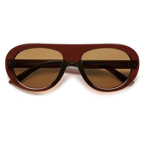 Image of VANLINKER Oversized Retro Aviator Sunglasses for Women Men Chic 70s Vintage Style Trendy 2026 Chunky Sun Glasses VL9865
