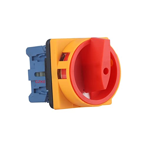 Interruptor giratorio selector de cambio de leva 25 A monofásico para cuadros de control 6