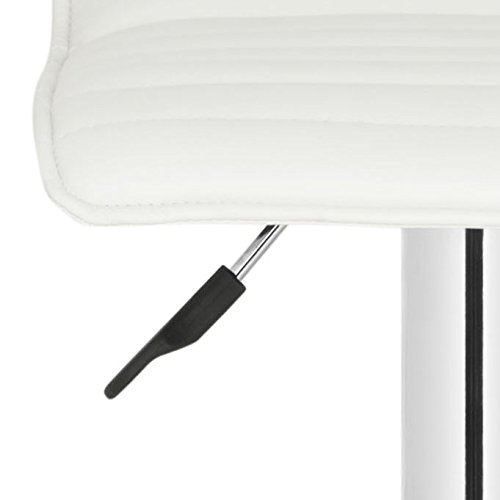Safavieh Home Collection Kemonti Blanco Butaco Ajustable Giratorio con Elevación a Gas 22.4-30.9 pulgadas miniatura 5