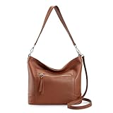 befen Medium Leather Crossbody Hobo Bags for Women, Top Handle Satchel Purses with 2 Adjustable Straps, Women's Shoulder Handbags Multi-pockets Taupe
