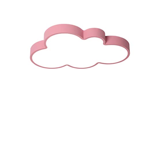 Preisvergleich Produktbild Dimmbar LED Schlafzimmerlampe Modern Kreative Wolken Design Deckenleuchte Kinderlampe Bunt Deckenlampe Ultraslim Innenbeleuchtung Lampe Kinderzimmer Leuchten Direkt 55cm*39cm*5cm, Rosa