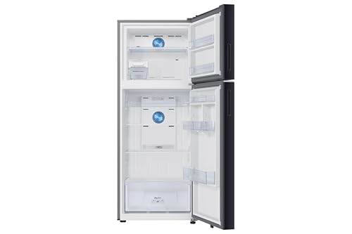 Image of Samsung 396 L, 2 Star, Convertible 5-in-1, Digital Inverter, Frost Free Double Door, Bespoke AI WiFi Refrigerator (RT41HB6A4222HL, Glass Finish, Clean Black, 2026 Model)