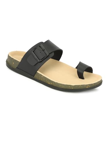 Image of Men Thumb Style Slippers | Ethnic Slip-On Sandals | Traditional Footwear | Comfortable Rubber Sole Chappals | Casual Slippers for Men