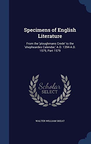 Specimens of English Literature: From the 'plou... 129889302X Book Cover