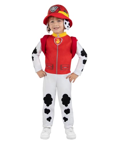 Funidelia Costume Ufficiale di Marshall Paw Patrol per Bambino con tutina, coda, cappello e zainetto, Tenuta Paw Patrol...