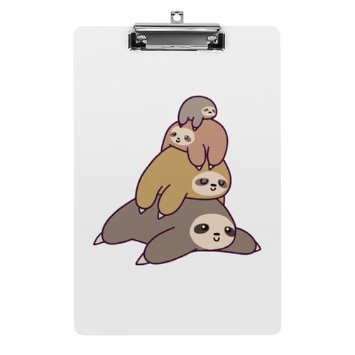 クリップボード A4 縦型 かわいい ナマケモノ ファイルボード 壁掛け 画板 書きやすい お会計ボード て持ち運びやす 文書整理 文房具 会議パッド 事務用品 メモ 学校 家庭用バインダー