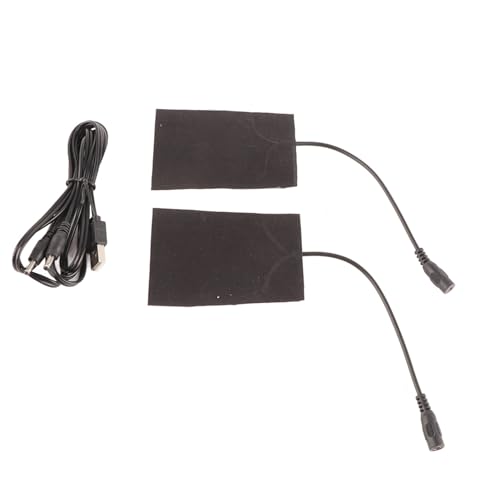 Almohadilla térmica USB de fibra de carbono de 5 V, almohadilla térmica eléctrica portátil para guantes y otros tipos de calefacción, 8,5 x 6,5 cm/3,3 x 2,6 pulgadas.