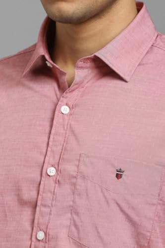 Image of Louis Philippe Men's Cotton Slim Fit Textured Fabric Soft Handfeel Full Sleeve Casual Shirt