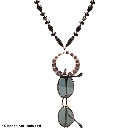 Image of Calabria Eyeglass Necklace Holder for Women - Beaded Glasses Chain with Secure Loop | Eyewear Holder Necklace for Glasses