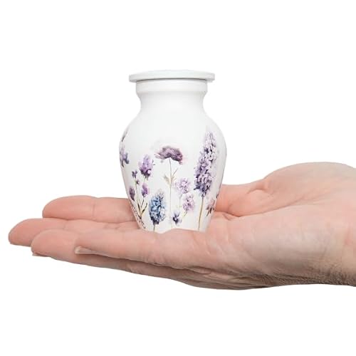 Always With Us Purple Flower Cremation Urn