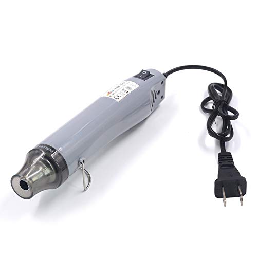 New Heat Gun,mofa Heat Gun For Epoxy Resin Shrink Gun with Stand For DIY Embossing And Drying Paint Multi-Purpose Electric Heating Nozzle 300W 110V (Silver,Gray)