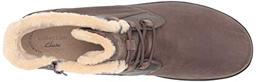 Clarks Women's Cora Chai Ankle Boot, Taupe/Bronze Combination, 8.5 #TOP17