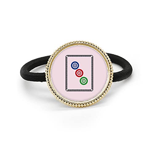 Bijou de tête Mahjong Élastique cheveux en métal argenté à pois et finitions luxe