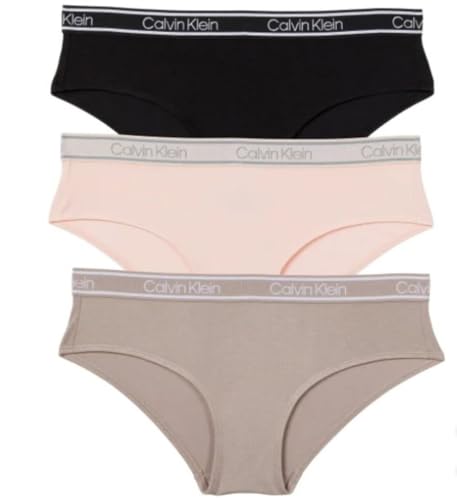 Calvin Klein Women's Hipster Underwear, 3-pack (US, Alpha, Small, Regular, Regular, Multi)