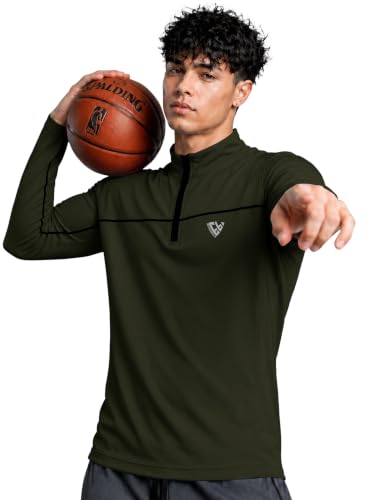 Image of EYEBOGLER Men's Solid Polo Neck Full Sleeve T-Shirt, Casual Gym Wear Regular Fit T-Shirt for Men