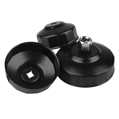 DAYUAN 15 Tlg. Universal Ölfilter Schlüssel Set Ölfilterkappen 65-100mm 3/8 & 1/2 Adapter für alle Ölfiltertypen Profi