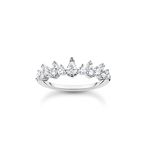 Bague Cristaux de Glace Argent Thomas Sabo Idéale pour vos Soirées