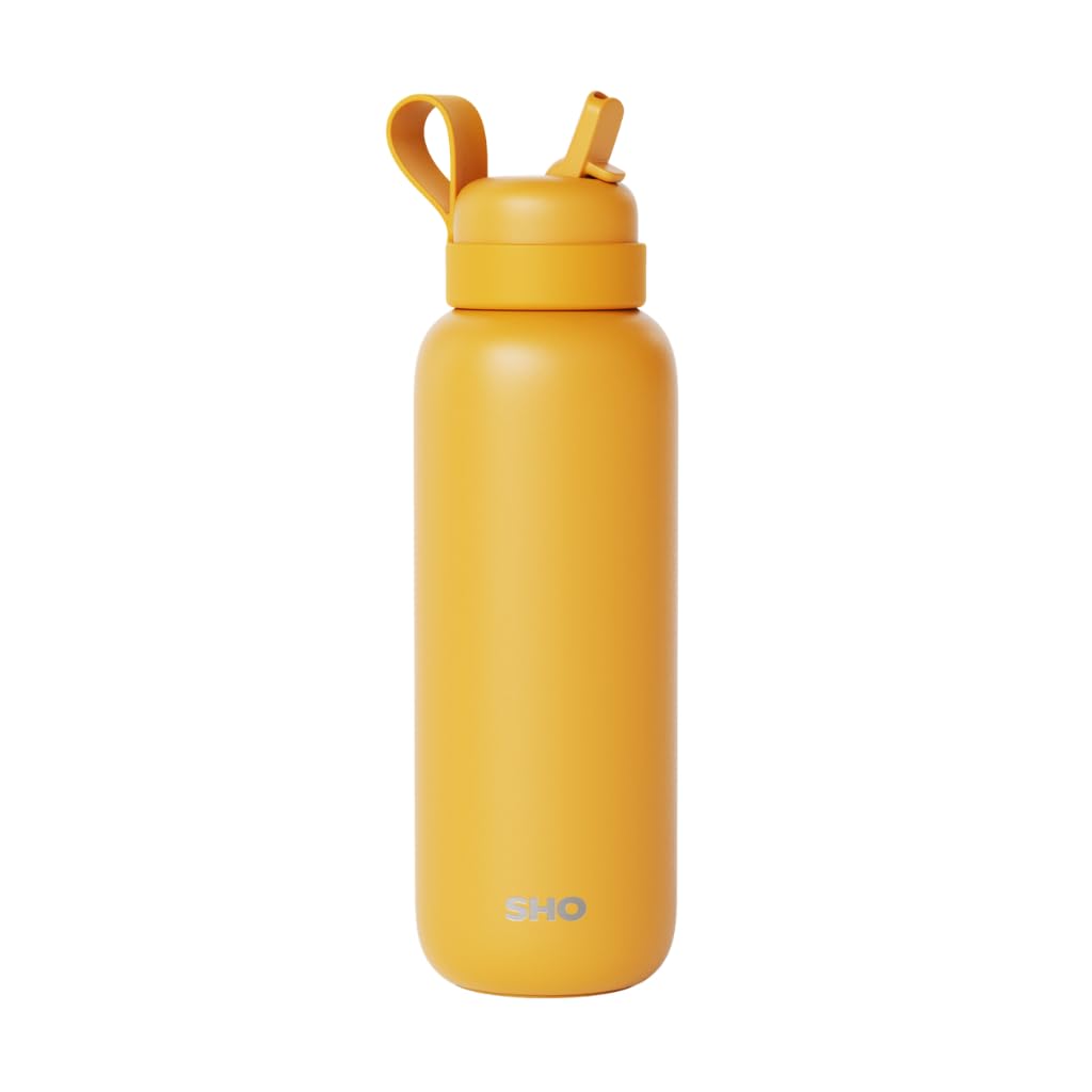 SHO Newt Insulated Stainless Steel Water Bottle (Honey, 500ml)