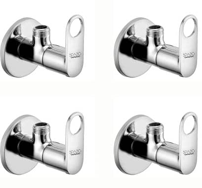 See full amazon price history chart for SPAZIO Stainless Steel MAX Collection Angle Cock/Angle Valve Bathroom Faucets Taps and Faucet Angular Stop Cock Wash Basin for Geyser Tap, Chrome Plated with Wall Flange, Pack of 4 SPAZIO Stainless Steel MAX Collection Angle Cock/Angle Valve Bathroom Faucets Taps and Faucet Angular Stop Cock Wash Basin for Geyser Tap, Chrome Plated with Wall Flange, Pack of 4 (B09GFVRG7X) Amazon Price History, Amazon Price Tracker