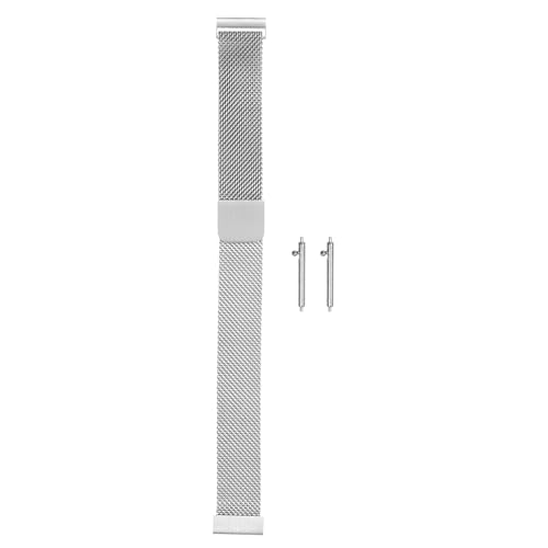 HARFINGTON Stainless Steel Mesh Watch Band 16mm Quick Release Adjustable Strap Magnetic Clasp for Men Women, Silver