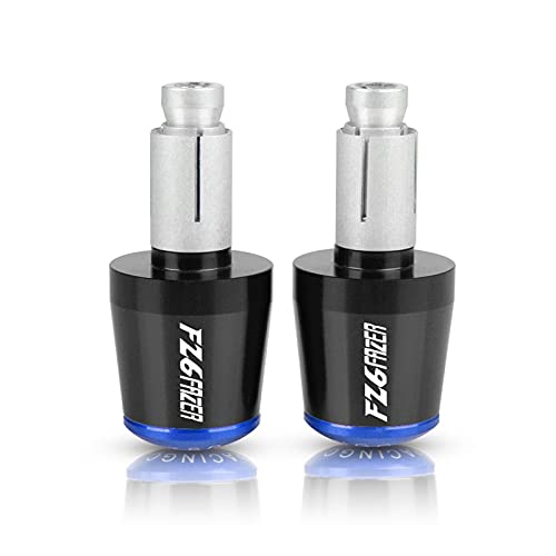 Poignées de guidon de moto 22mm embout bleu Yamaha Fazer 600 FZ6S