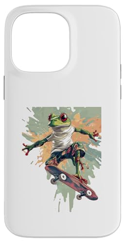 Rad Frog �X�P�[�^�[ ������ �X�P�[�g�{�[�h �f�U�C�� �X�}�z�P�[�X iPhone 14 Pro Max �p