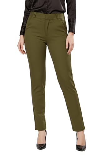 Image of modny Formal Trousers for Women Premium Polycotton, Regular Fit, Straight Pant for Girls | Ideal for Office, College & Professional Wear