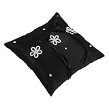 Cabilock Schwarzes Spitzen-ringkissen mit Französischem Spitzenbesatz Elegantes Ringträgerkissen für Hochzeit und Verlobung Stilvolles Ringhalter-Pillow für Trauungszeremonien