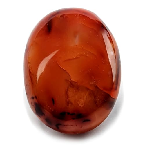 Cornaline Pierre Naturelle, Cristal Thérapeutique de Lithothérapie, 100% Fait-Main dans l'Atelier Familial, Pierre Précieuse de Bien-être, Méditation, Reiki et Chakra, Galet format Poche [Eusice]