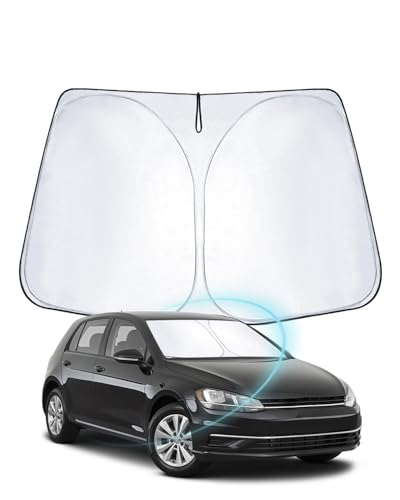 WEIPIN Parasol para Parabrisas Delantero Compatible con VW Golf 7/7.5 2013 2019 GTI GTD GTE R, con protección UV, enfriamiento y Bloqueo de Altas temperaturas