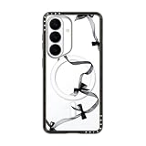 CASETiFY コンパクト for Samsung Galaxy S26 ケース [MagSafe対応/薄型 軽量/耐衝撃] - Black Organza Ribbons - ブラック