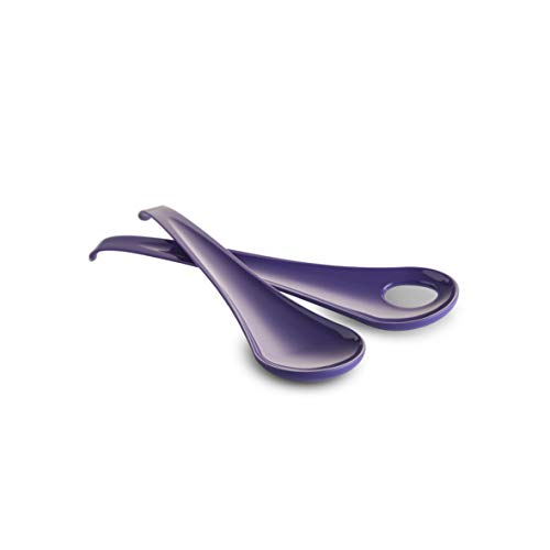 Omada Design Paire de couverts à salade de 27,5 cm de long, en polypropylène avec ligne Antibacterial Sanaliving, combiné avec saladier S2010