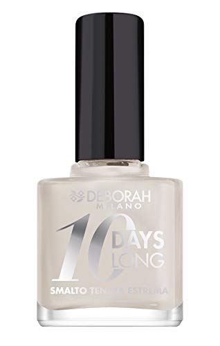 DEBORAH Smalto 10 Days Long 21, Pearly white, 1 Unità, Confezione da 1