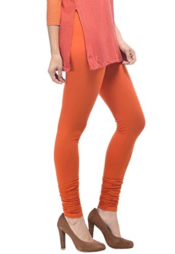 Image of Frenchtrendz Women's Cotton Spandex Stretchable Mid Rise Slim Fit Churidar Leggings Pull On
