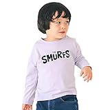 [SANTOWA] [サントーワ] アニメ キャラクター 可愛い ユニセックス おしゃれ こども 冬服 スマーフ 子供服 長袖 Tシャツ キッズ 男の子 女の子 トップス 100cm Ｃ：ラベンダー