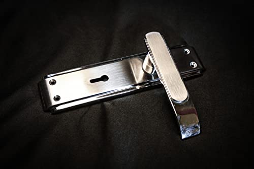 Image of Mortice Lock for Main Door | Dual Lock System | 8 Inch Mortice Handle with 3 Keys | KY Stainless Steel Series |