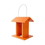 para pájaros – Estación de alimentación para fijar con techo, pequeño alimentador decorativo de madera para colibríes – Decoración para jardín, balcón al aire libre para observar colibríes y