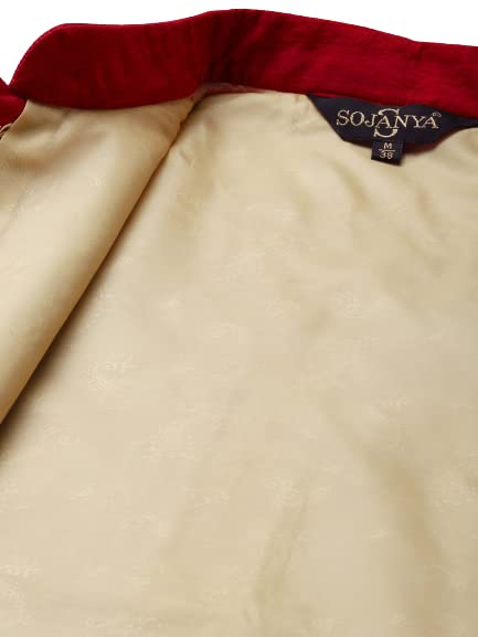 Image of SOJANYA (Since 1958, Men's Silk Blend Grey Kurta Pyjama & Silk Blend Jacket Combo