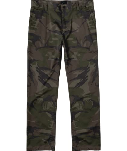 Chino camouflage RVCA The Weekend pour homme en taille 28 avec coupe droite
