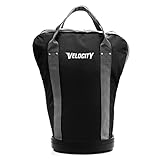 Velocity Heavy Duty Multipurpose Ball Bag with Durable Bottom - Holds up to 60-72 Balls - Ideal for Lacrosse, Baseball, Pickleball, Tennis & More, Black