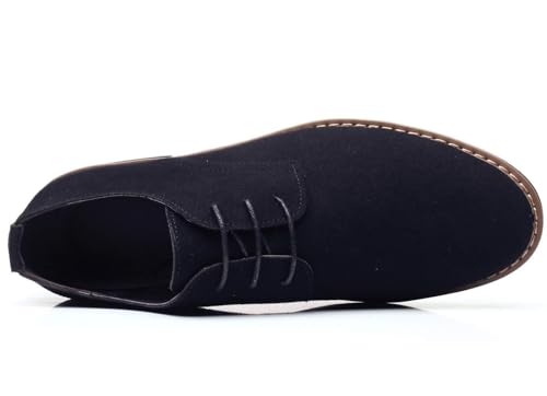 Men's Suede Dress Shoes Casual Lace Up Oxfords Shoes3