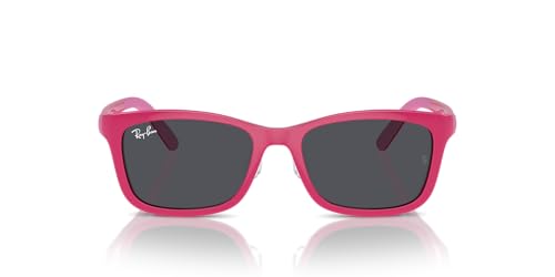 La Mejor Recopilación de Ray Ban Rosas del mes. 47 Ray-Ban Ry1626dc - anteojos de sol con clip para montura rectangular para anteojos graduadas, Rosa sobre rojo/gris oscuro, 49 mm