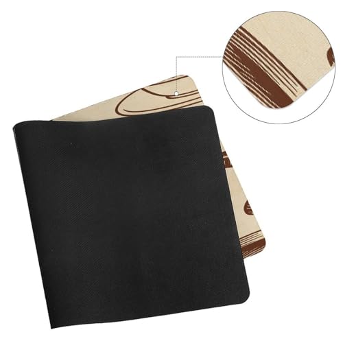 Escritorio Beige Marrón Alfombrilla Grande Impermeable miniatura 7