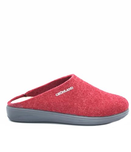Pantofoles Grunland bordeaux pour femme afin de rester élégante à la maison