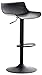CLP Sgabello Alto Bar Aveiro In Polipropilene I Sgabello Cucina Girevole A 360° Dal Design Moderno I Sedia Penisola Regolabile 57-78 CM, Colore:nero