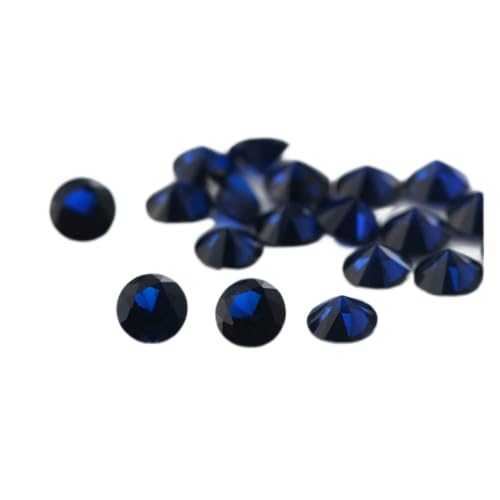 Pierre bleue spinelle synthétique 1.25mm JCAKES coupe ronde 114 pour sertissage