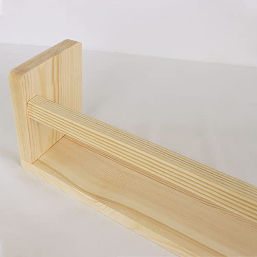 Myharney 3Pcs Nursery Book Shelves Natural Wood Floating Book Shelves For Wall Book Shelf Organizer Wall Bookshelf For Kids Hanging Bookshelf For Kids Room Home Kitchen #TOP7