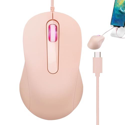 Ratones USB con cable periféricos silenciosos antideslizantes para ordenador de mesa