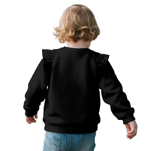doginthehole Toddler Girl Halloween Sweatshirts Crewneck Ruffle Pullover Tops Long Sleeve Sweater Shirts 1-8T2